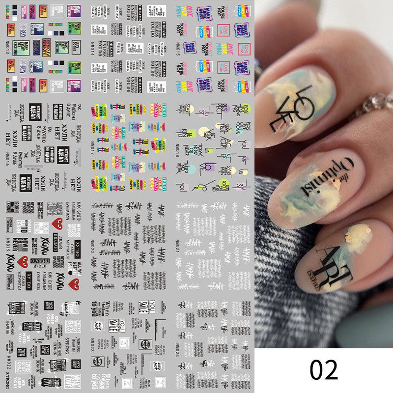 New European And American Feng Shui Print Line Flower Nail Stickers 7dd36a8a ef14 4a3e b326 04720b4d393f