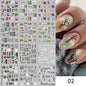 New European And American Feng Shui Print Line Flower Nail Stickers 7dd36a8a ef14 4a3e b326 04720b4d393f