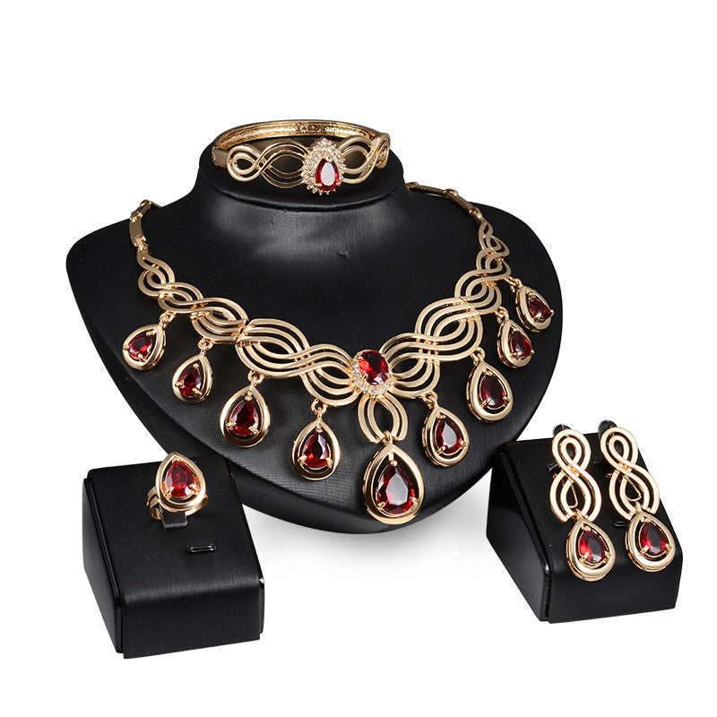 Set Jewelry Fashion Gems Necklace And Earrings Alloy Jewelry 7dd4da16 3d1b 4a55 bdfd db258abdd538