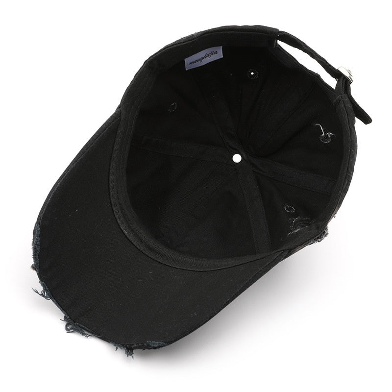 Retro Pure Color Washed Hole Light Board Baseball Cap 7df10461 b912 4144 8153 9d2b0a6ab67d trans