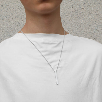 Versatile Hip Hop Geometric Stainless Steel Pendant Long Necklace 7e013009 80e7 449f adbb 031a8d4b6547
