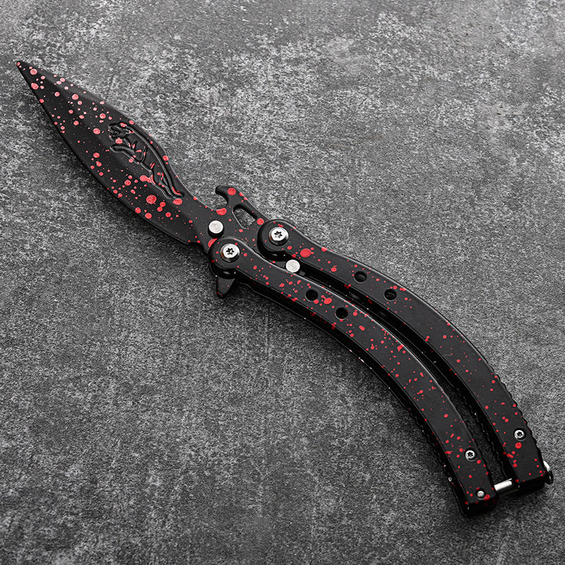 Non-opening Blade Practice Knife Folding Butterfly Knife Training Toy Swinging Knife All Steel 7e09cdad b6b6 4c14 80fb 0a34e2