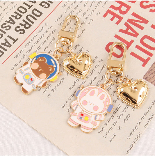 Cartoon Space Rabbit Space Bear Alloy Keychain Pendant 7e1a7480 58b5 486a aa74 ef3ca85fe4bb