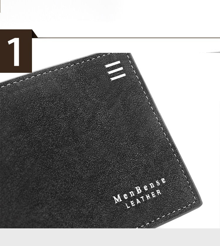 New Personalized Men's Short Wallet Fashion Silk Screen Wallet Men's Frosted Clutch Wallet 7e30fa03 812f 4590 8c1d 1a13962abe