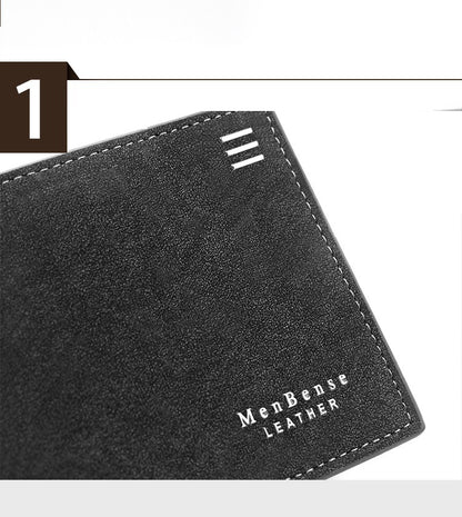 New Personalized Men's Short Wallet Fashion Silk Screen Wallet Men's Frosted Clutch Wallet 7e30fa03 812f 4590 8c1d 1a13962abe