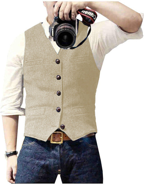 Slim-fit Herringbone Vest Casual Business Professional Formal Wear Groomsmen 7e585967 324a 4664 8544 866629aa155b