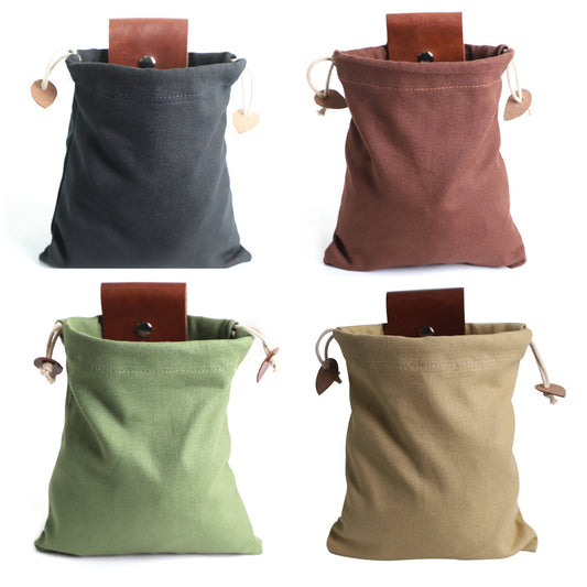 Leather Foraging Bag Mushroom Foraging Bag Canvas Foraging Pouch Collapsible For Hiking Camping Hunting Foraging Bag 7e9fd2ab