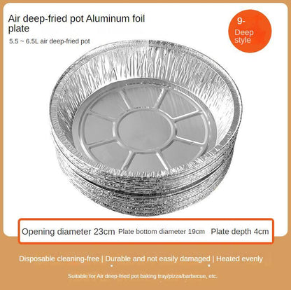 Non-stick Aluminum Foil Liners Air Fryer Disposable Paper Liner Oil-proof Steaming Basket Kitchen Tool BBQ Drip Pan Tray 7ecf