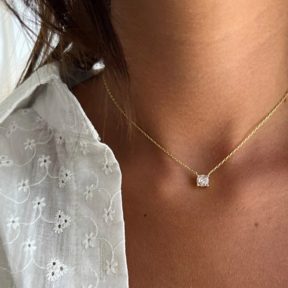 Simple Geometric Zircon Pendant Necklace For Women 7ed68c69 39db 4d9f 837a debb288b4f00