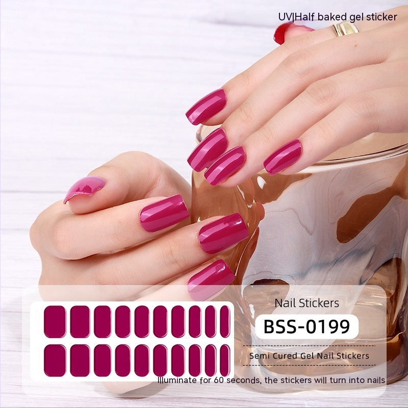 Gel Nail Stickers Pure Color UV Semi-curing Phototherapy 7edbbc5d e563 42b6 a50d 3d80e447bde4