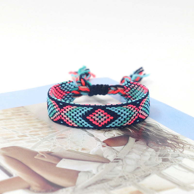 Bohemian Color Woven Bracelet Wristband For Fans 7ee561f7 c9ca 413d 87fc 57b5e514a653