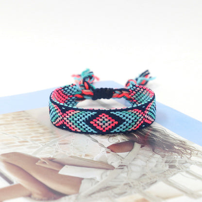 Bohemian Color Woven Bracelet Wristband For Fans 7ee561f7 c9ca 413d 87fc 57b5e514a653