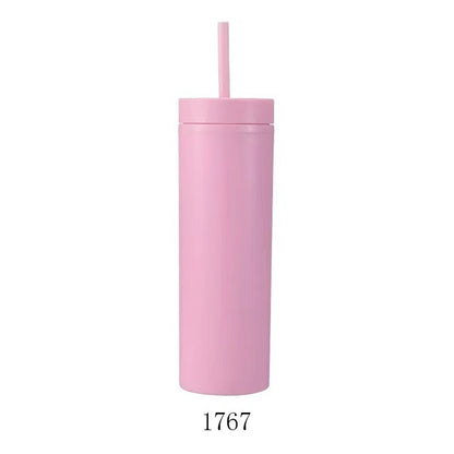 Double Layer AS Plastic Straight Body Multicolor Frosted Straw Cup 7eee52e1 5511 4dea af8e 7a7afdde0fd1