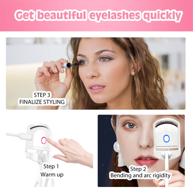 Heated Eyelash Curler Electric Temperature Control Mini Eyelash Curler Electric Portable Charging 7eef0dea 1f94 41d1 8e31 c97