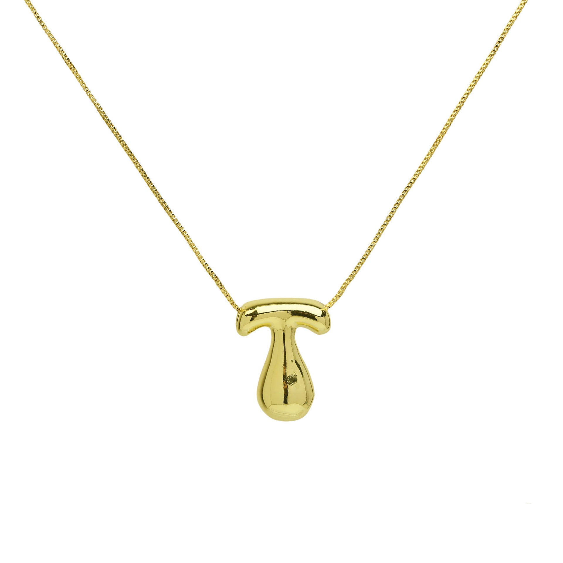 Brass Glossy Balloon English Letter Pendant Necklace 7efd1875 673c 45d0 9743 6232d00dc5ef