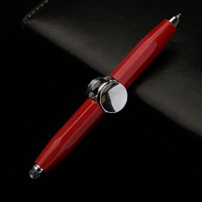 Creative Multi-Function LED Pen Spinning Decompression Gyro Metal Ballpoint Pen Fashion Office School Supplies Writing Pens 7