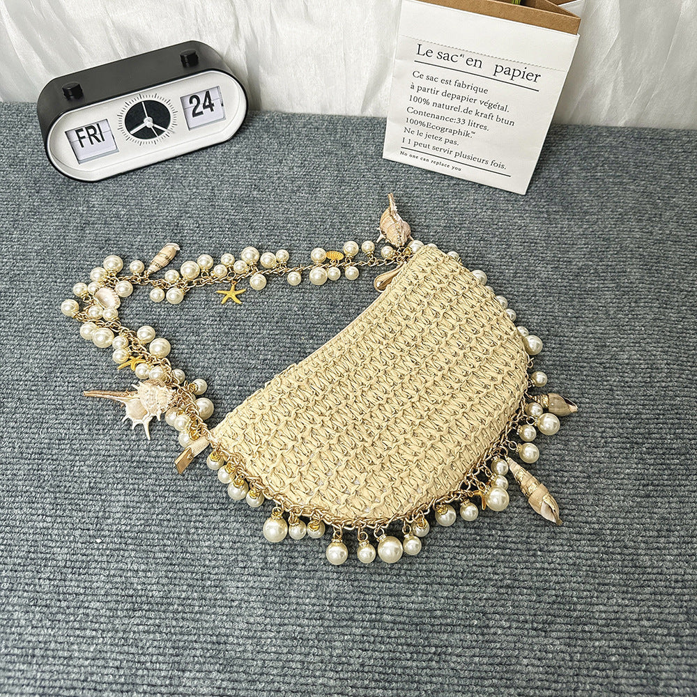 Summer Seaside Holiday Pearl Conch Straw Bag 7f09adcb 48ba 461f 82c9 4611e58e3b14