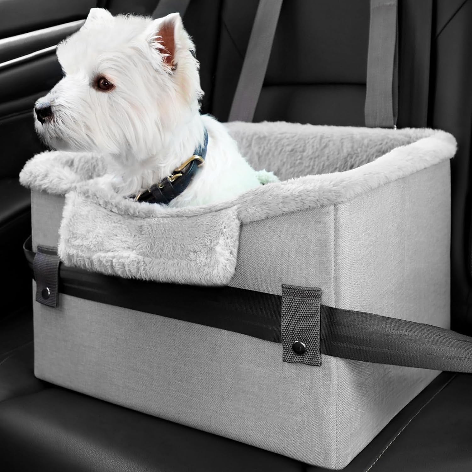 Portable Small Dog Car Seat Dog Booster Seat For Car With Clip-On Safety Leash Perfect For Small Pets Pet Products 7f10681d c