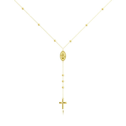 Fashion Cross Necklace Exquisite Y-shaped Bead Necklace 7f1bc256 0c39 45d1 9a66 a85b46e7e70a