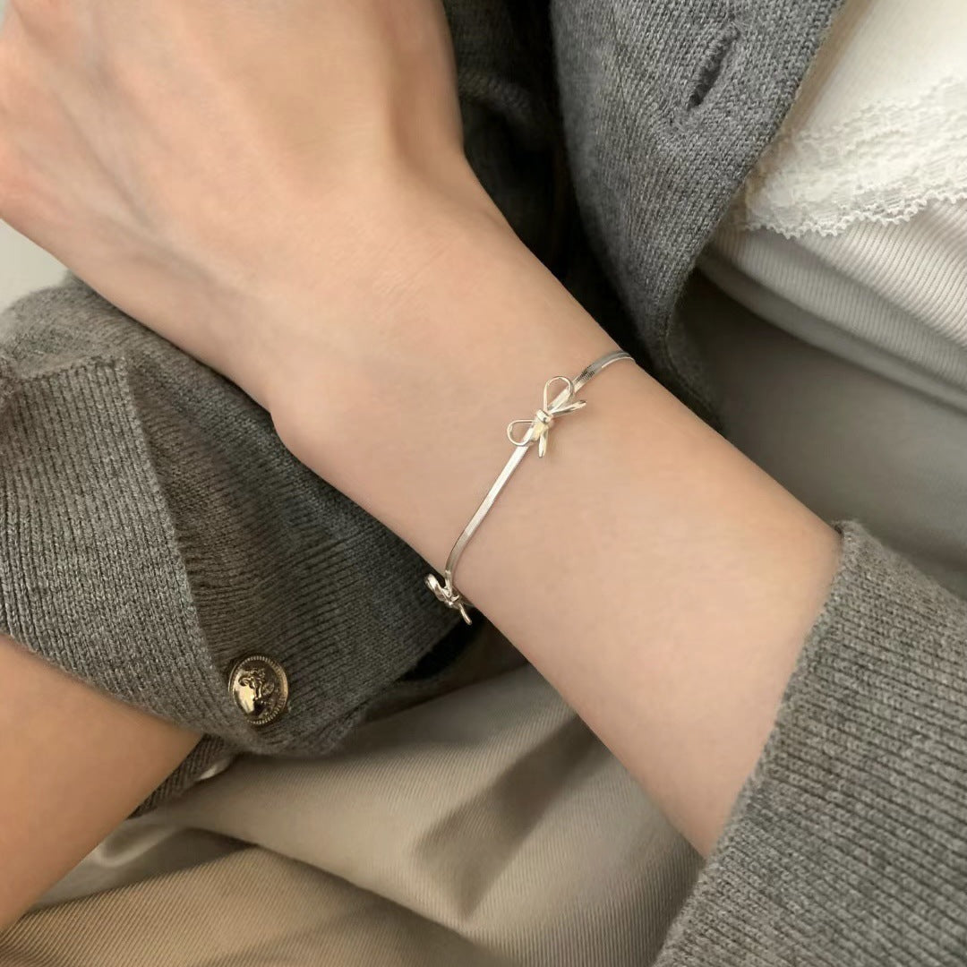 Bow Snake Bones Chain Bracelet For Women 7f36a160 89b2 4c7f b633 8e4c0562480d