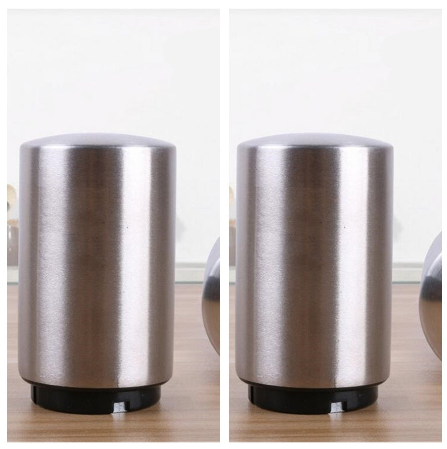 Portable Magnetic Automatic Beer Bottle Opener Bar Accessories Decor Stainless Steel Wine Can Openers with Brushed Metal 7f53