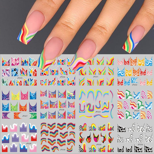 New European And American Feng Shui Print Line Flower Nail Stickers 7f63a624 10c6 4ce4 9b98 19c94e2d7a44