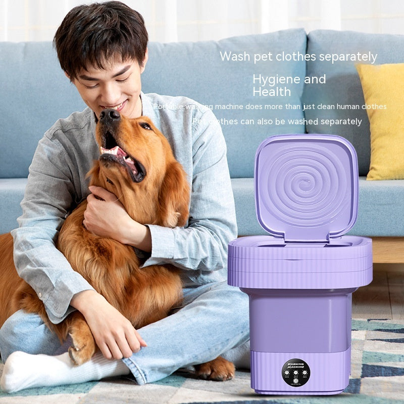 Plastic Folding Washing Machine Automatic Washing Underwear Panty Socks Baby Pet Clothes Dormitory Washing Integrated 7f6ad24