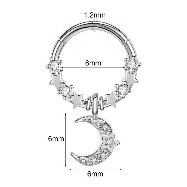 Closed Ring Star Ball Pendant Nose Ring Personality Piercing Jewelry 7f859136 9fe1 4326 b0eb f96ba044faf6