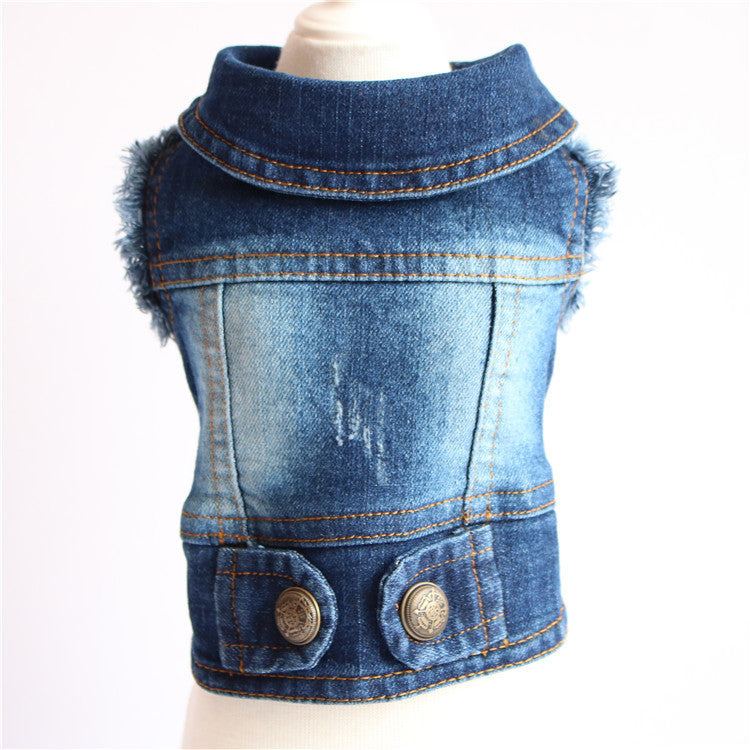 Designer Dog Clothes Small Dog Denim Jacket Coat Cat Costume Puppy Jeans Vest Spring Clothing 7fa35166 a3ee 4ad7 8269 67e95b0