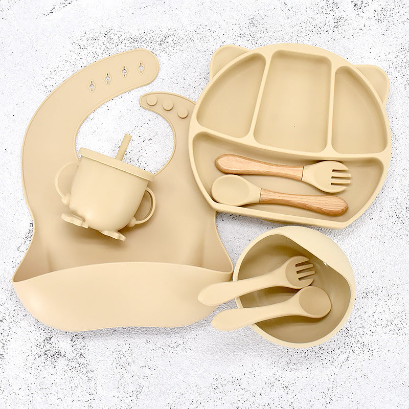 Infant Feeding Tableware Set Divided Grid Silicone Dinner Plate 7fc3df4d 2d03 4877 94ea 7079c95342f7