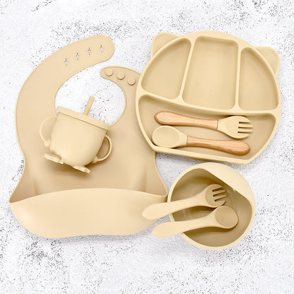 Infant Feeding Tableware Set Divided Grid Silicone Dinner Plate 7fc3df4d 2d03 4877 94ea 7079c95342f7