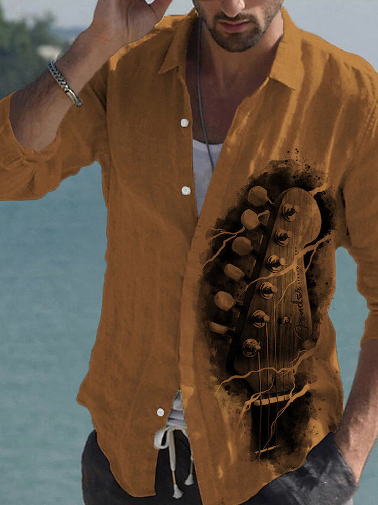 Color Matching Bamboo Linen Printed Men's Shirt 7fc6d50c 3aea 4b30 a973 d1a62f99249f