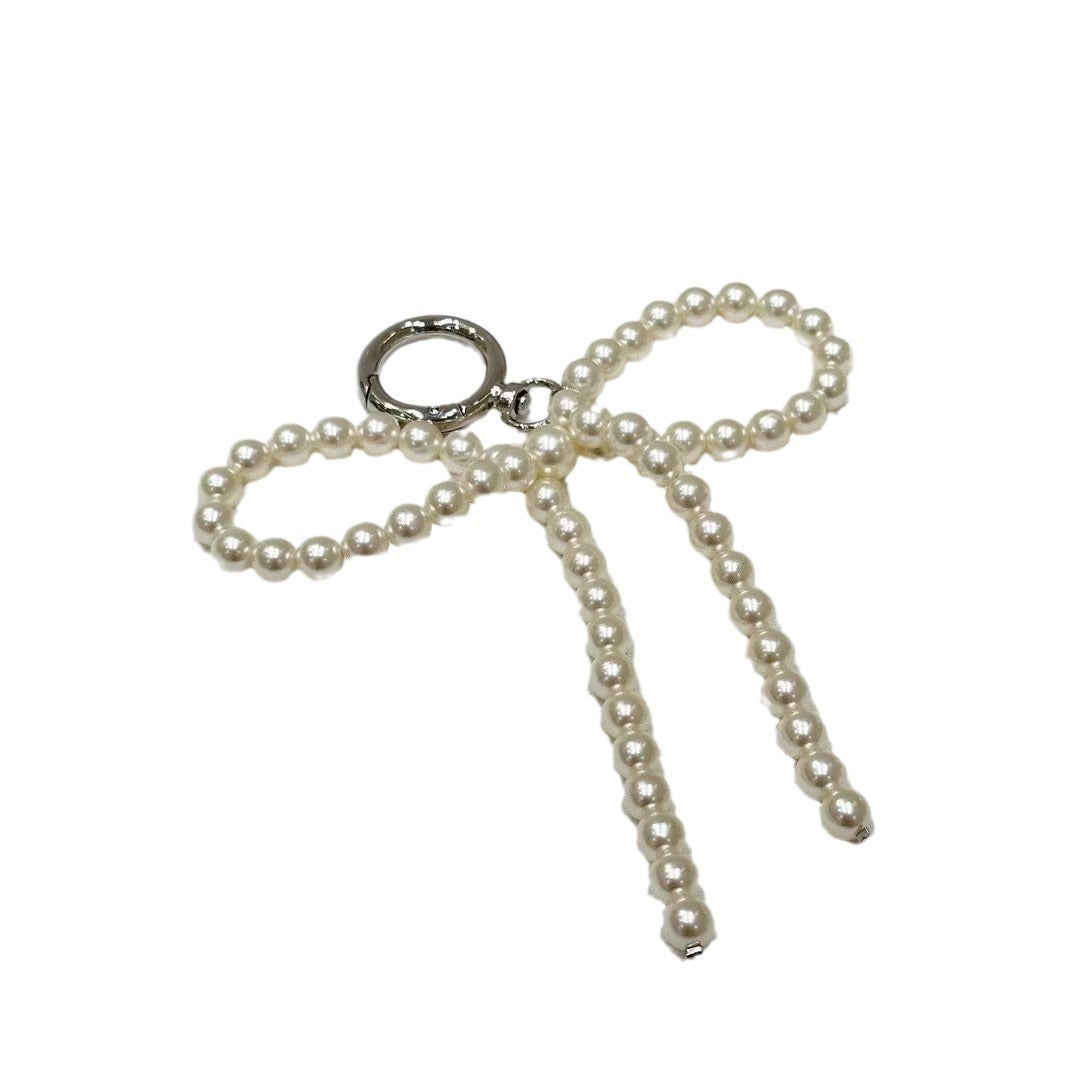 Simple Ins Style Beaded Pearl Bowknot Bag Bag Charm Mobile Phone Charm 7febeda2 0fd9 4fc3 836f 5c87a7f3026c