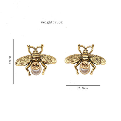 Pearl Retro Little Bee Ear Studs 800b9cea e055 4a37 9f4d e014e177db4a