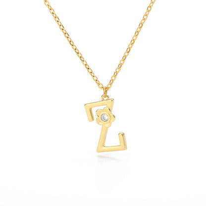 Rose English Alphabet Pendant Necklace 800fa62b 94fb 4bbf b278 1a4b2f6d7eb1