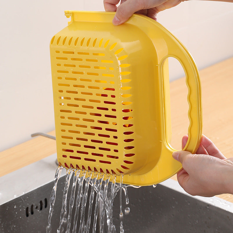Folding Drain Basket Leaking Fruit Box Vegetable Container Drain Rack Sink with Handle Storage Baskets 801238111981