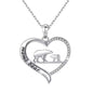 2023 New Fashion Mama Bear Crystal Heart Pendant Necklace - HD Wireless Product #7