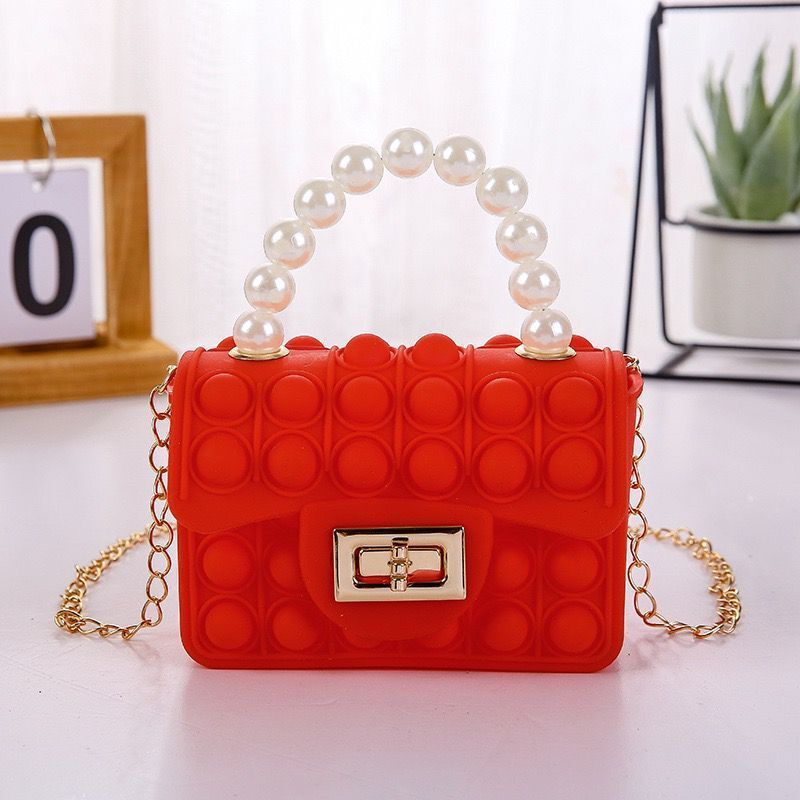Coin Purse Children's Double-sided Bubble Pearl Tote Chain Bag 801f7e2b 7c56 4282 8862 c576316f4c27