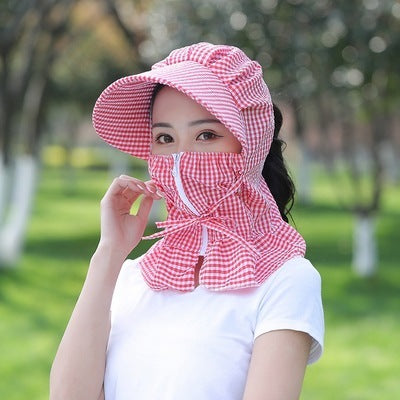 Sun protection hat female cover face summer 802974055590