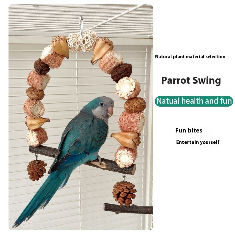Wooden Parrot Swing Natural Log Bird Stand Pole Perched Wooden Mountain Parrot Toys 8038c6c9 4155 451d b6fd 2dbca3ba2e81