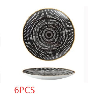 8-inch Nordic Style Geometric Series Ceramic Breakfast Plate Western Steak Flat Dish Plate Fruit Plate Decoration Hanging Plate - HD Wireless Product #9