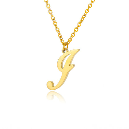 Stainless Steel 26 English Letter Necklace 804ec225 ad25 498a a334 adf380615daa