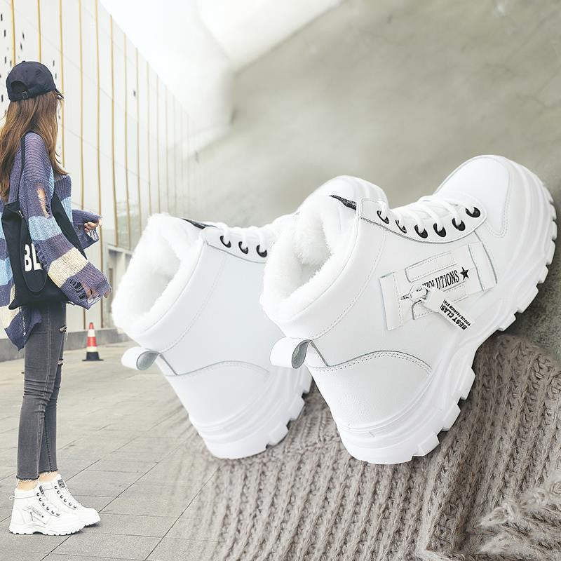 Short boots wild warm and velvet snow boots cotton shoes 807185627528