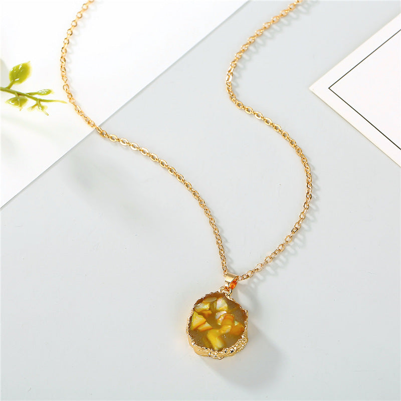 Sunflower resin necklace 807473069527