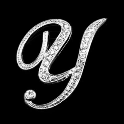 English letter brooch with diamonds 807742027179