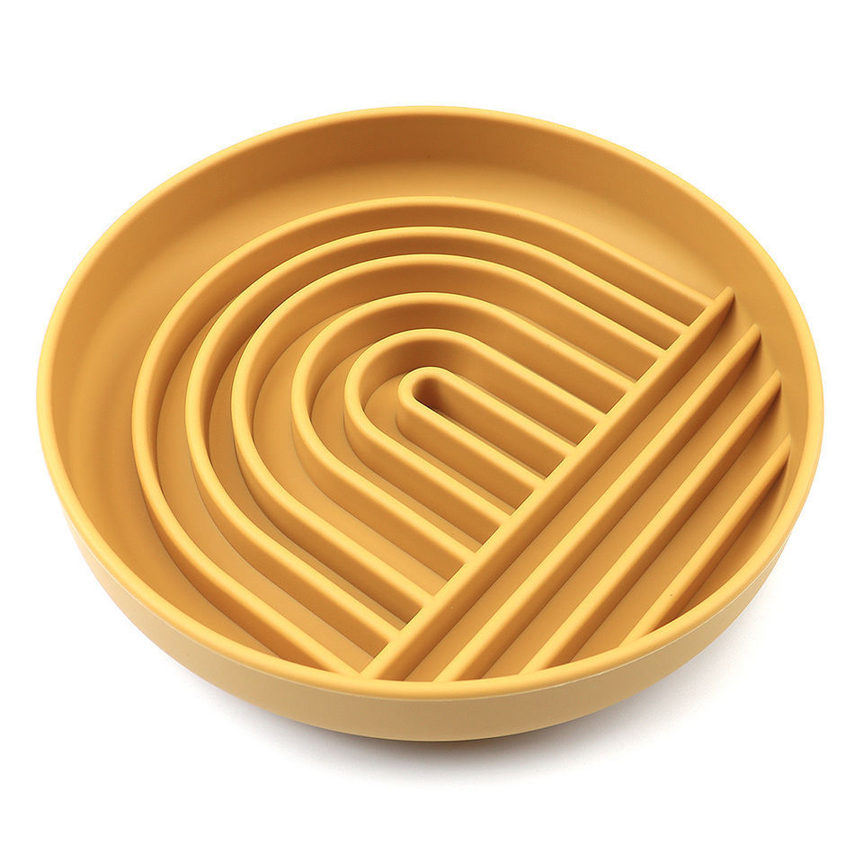 The Slowdown Bowl Silicone Slow Feeder For Dogs Puppies Slow Eating Modern Lick Mat Design Reduces Gulping Dishwasher Fit For