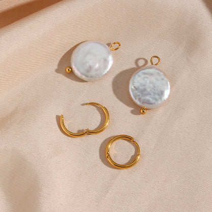Fashion Elegant Pearl Earrings Ornament Stainless Steel 808330a7 62c7 4944 b7fb 28d8671de3d2
