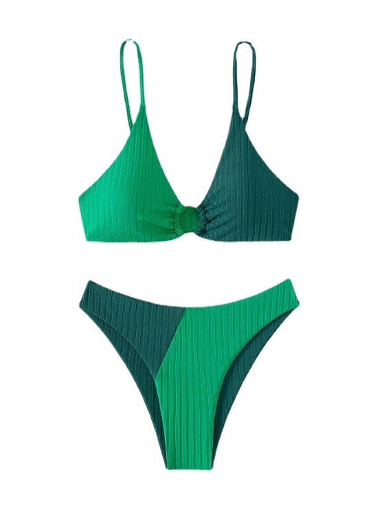 Solid Color Stitching Bikini 808ee381 3ecf 49f1 8d55 ebec94117ea1