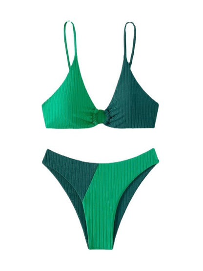 Solid Color Stitching Bikini 808ee381 3ecf 49f1 8d55 ebec94117ea1