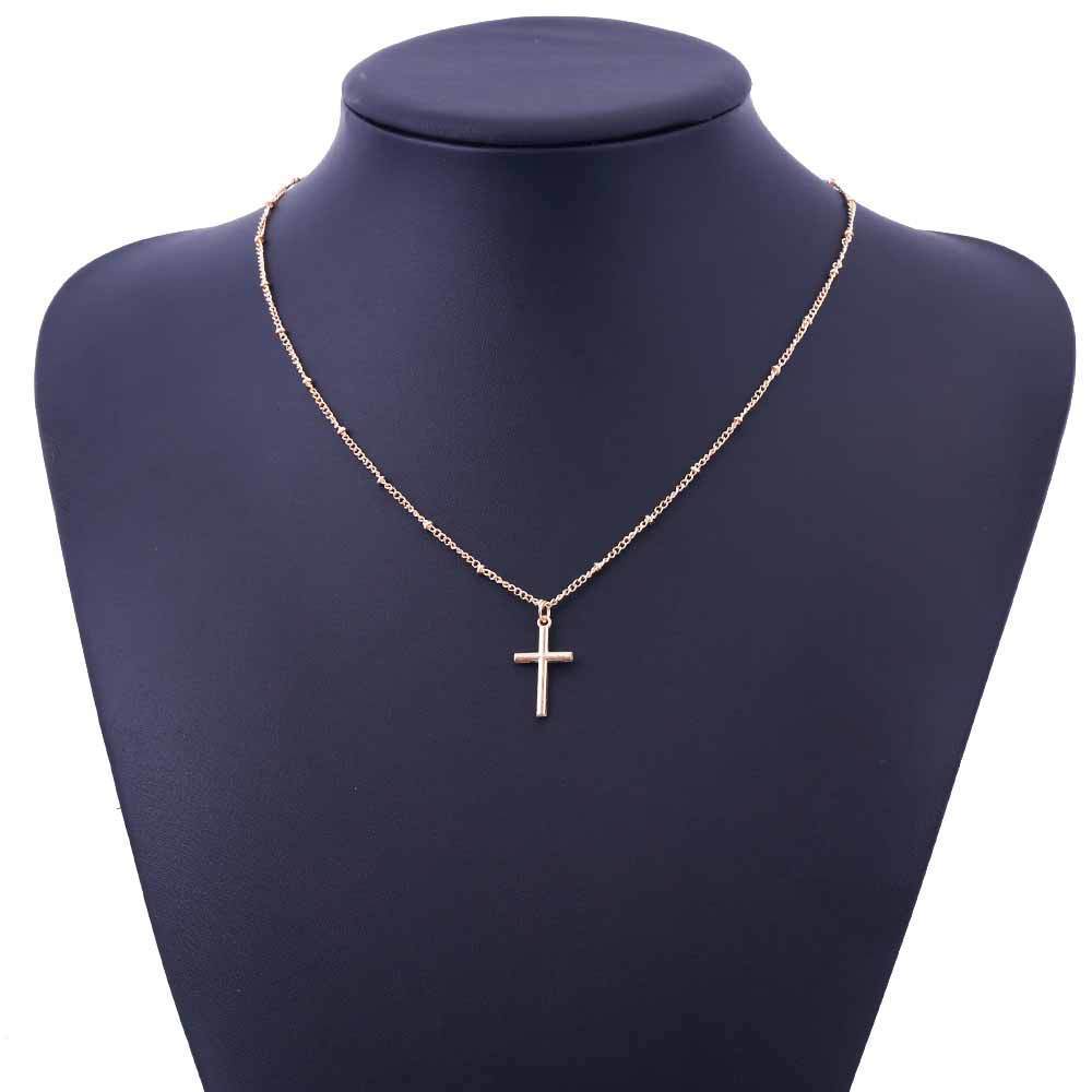 Ladies Clavicle Chain Cross Necklace 8098201629210